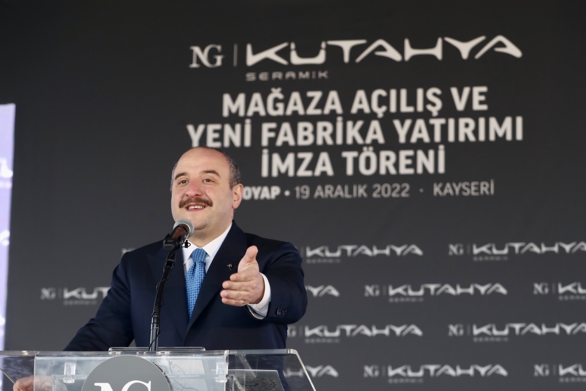 NG KÜTAHYA SERAMİK 100 MİLYON AVROLUK 8. FABRİKA YATIRIMININ STARTINI VERDİ MUSTAFA VARANK: