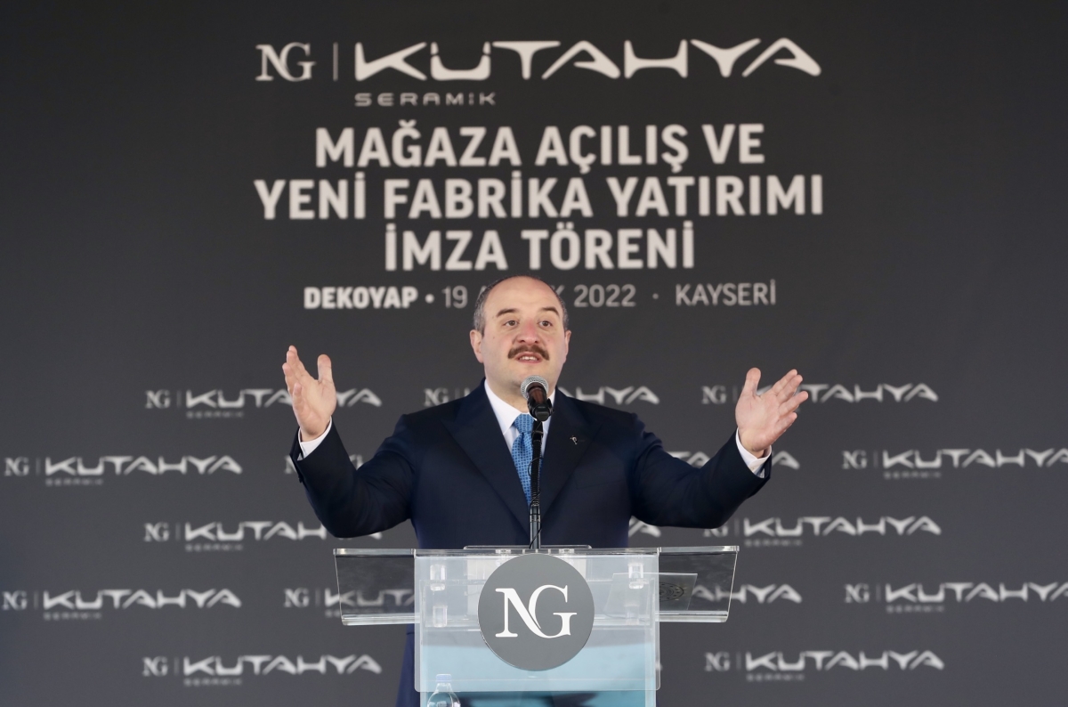 NG KÜTAHYA SERAMİK 100 MİLYON AVROLUK 8. FABRİKA YATIRIMININ STARTINI VERDİ MUSTAFA VARANK: