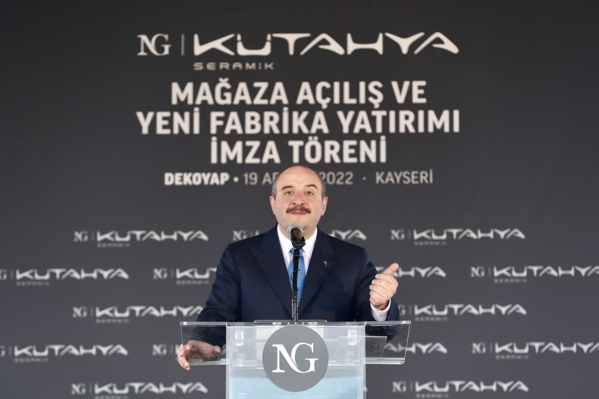 NG KÜTAHYA SERAMİK 100 MİLYON AVROLUK 8. FABRİKA YATIRIMININ STARTINI VERDİ MUSTAFA VARANK: