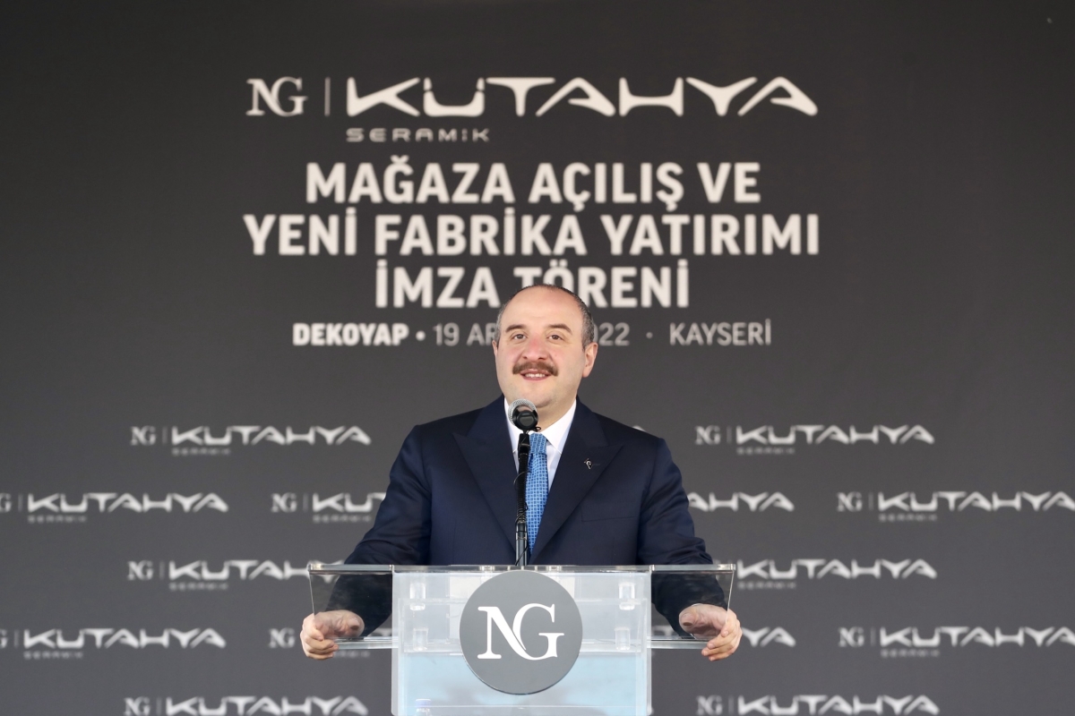 NG KÜTAHYA SERAMİK 100 MİLYON AVROLUK 8. FABRİKA YATIRIMININ STARTINI VERDİ MUSTAFA VARANK: