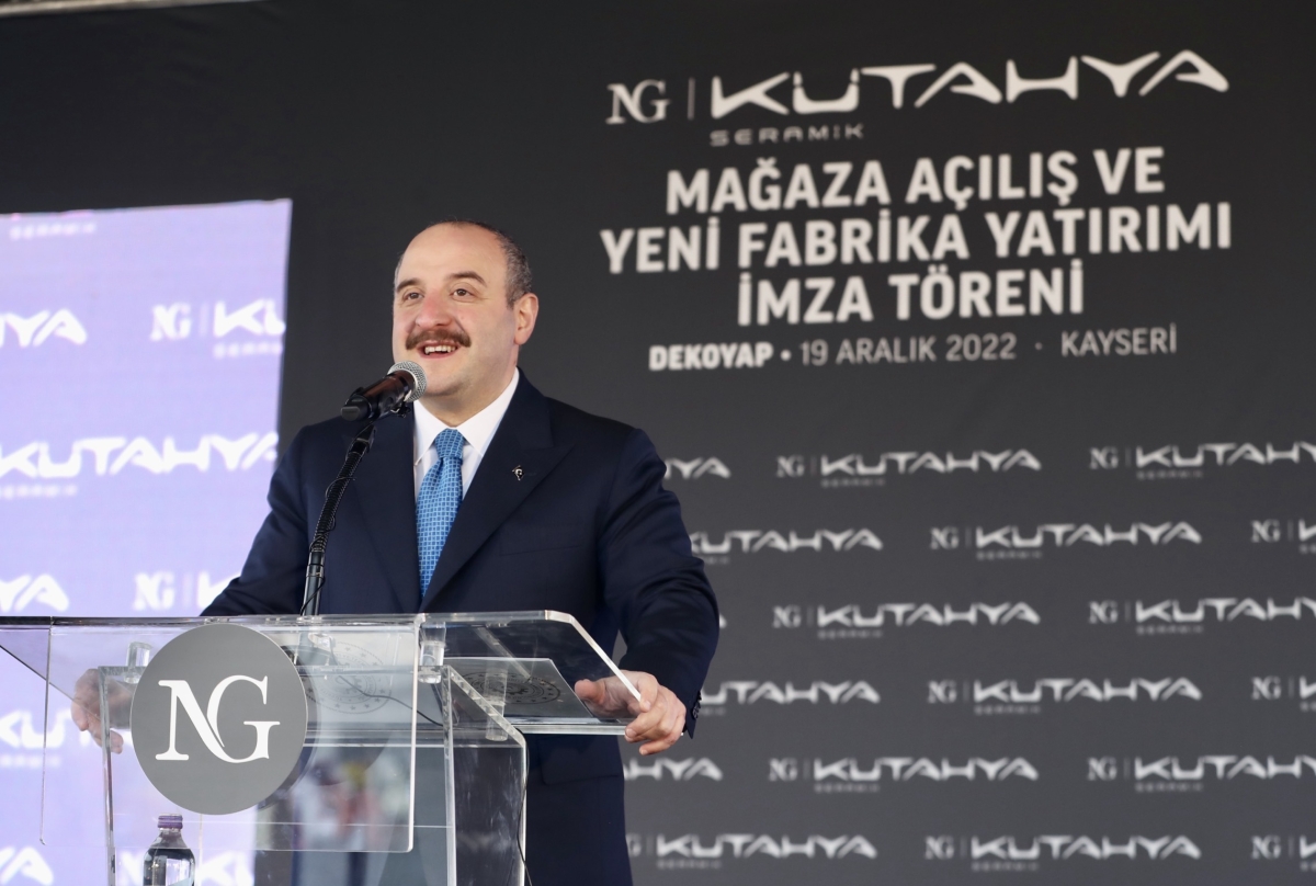 NG KÜTAHYA SERAMİK 100 MİLYON AVROLUK 8. FABRİKA YATIRIMININ STARTINI VERDİ MUSTAFA VARANK: