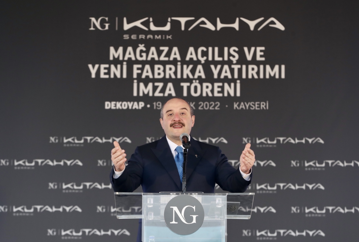 NG KÜTAHYA SERAMİK 100 MİLYON AVROLUK 8. FABRİKA YATIRIMININ STARTINI VERDİ MUSTAFA VARANK:
