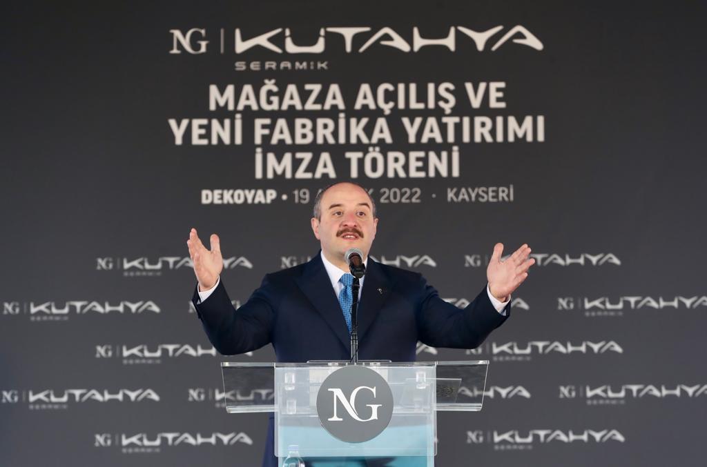NG KÜTAHYA SERAMİK 100 MİLYON AVROLUK 8. FABRİKA YATIRIMININ STARTINI VERDİ MUSTAFA VARANK:
