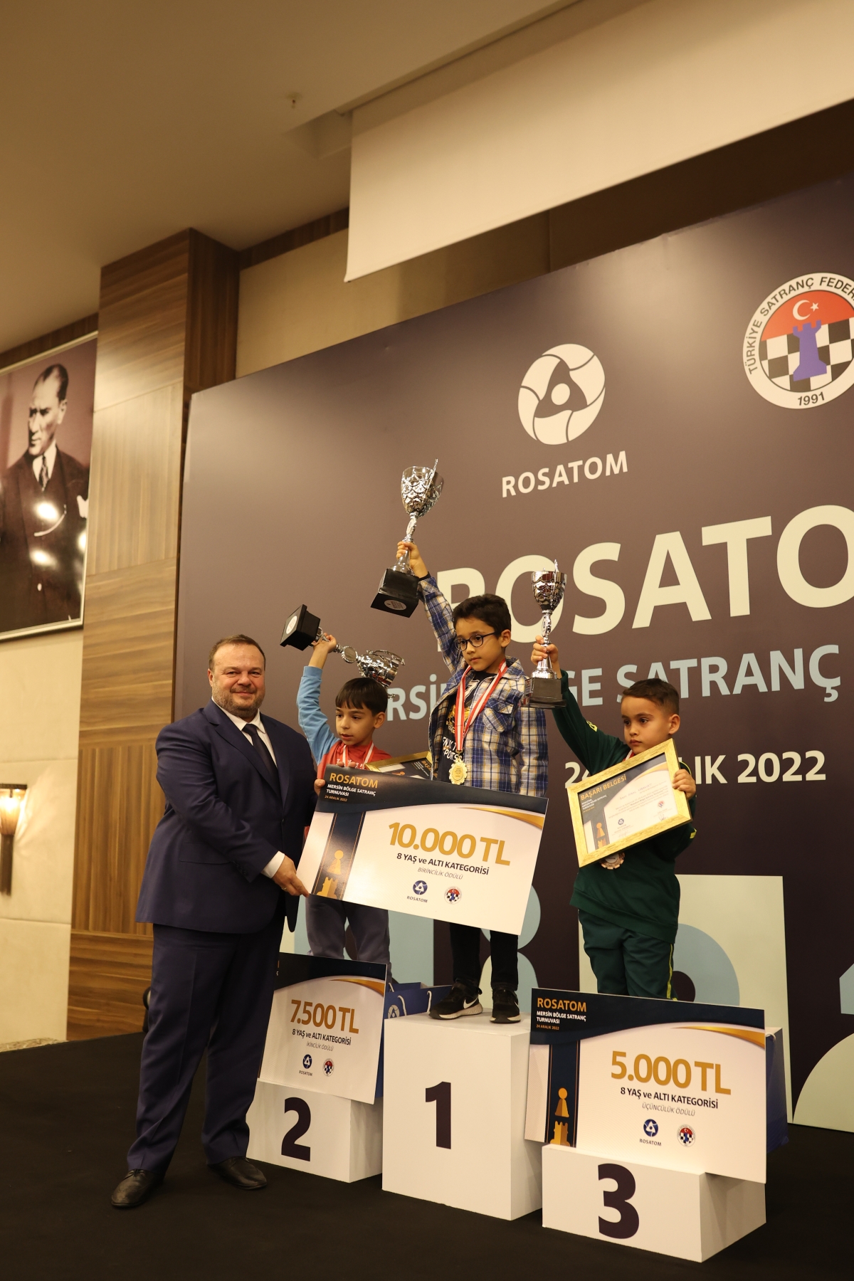 ROSATOM MERSİN BÖLGE SATRANÇ TURNUVASI’NDA ŞAMPİYONLAR BELLİ OLDU