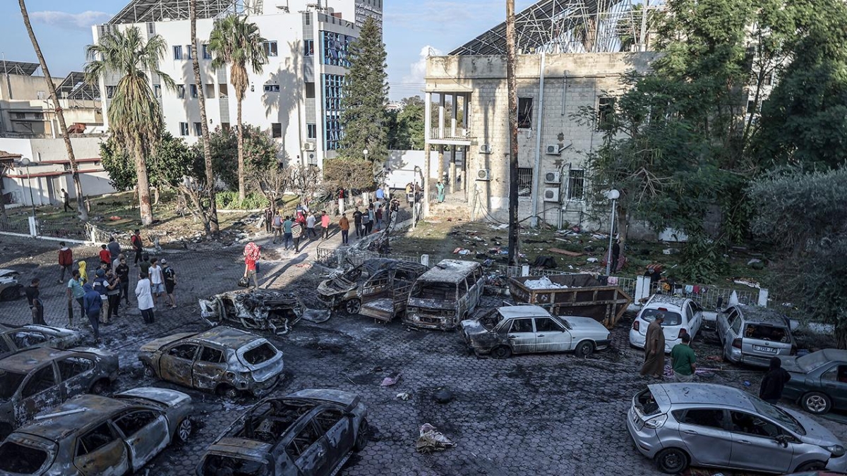 Gazze'deki hastane patlamasının ardından Gün Yüzüne Çıkan Görüntüler...