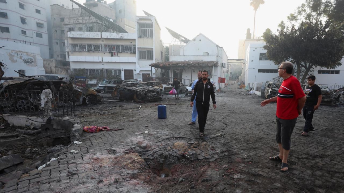 Gazze'deki hastane patlamasının ardından Gün Yüzüne Çıkan Görüntüler...