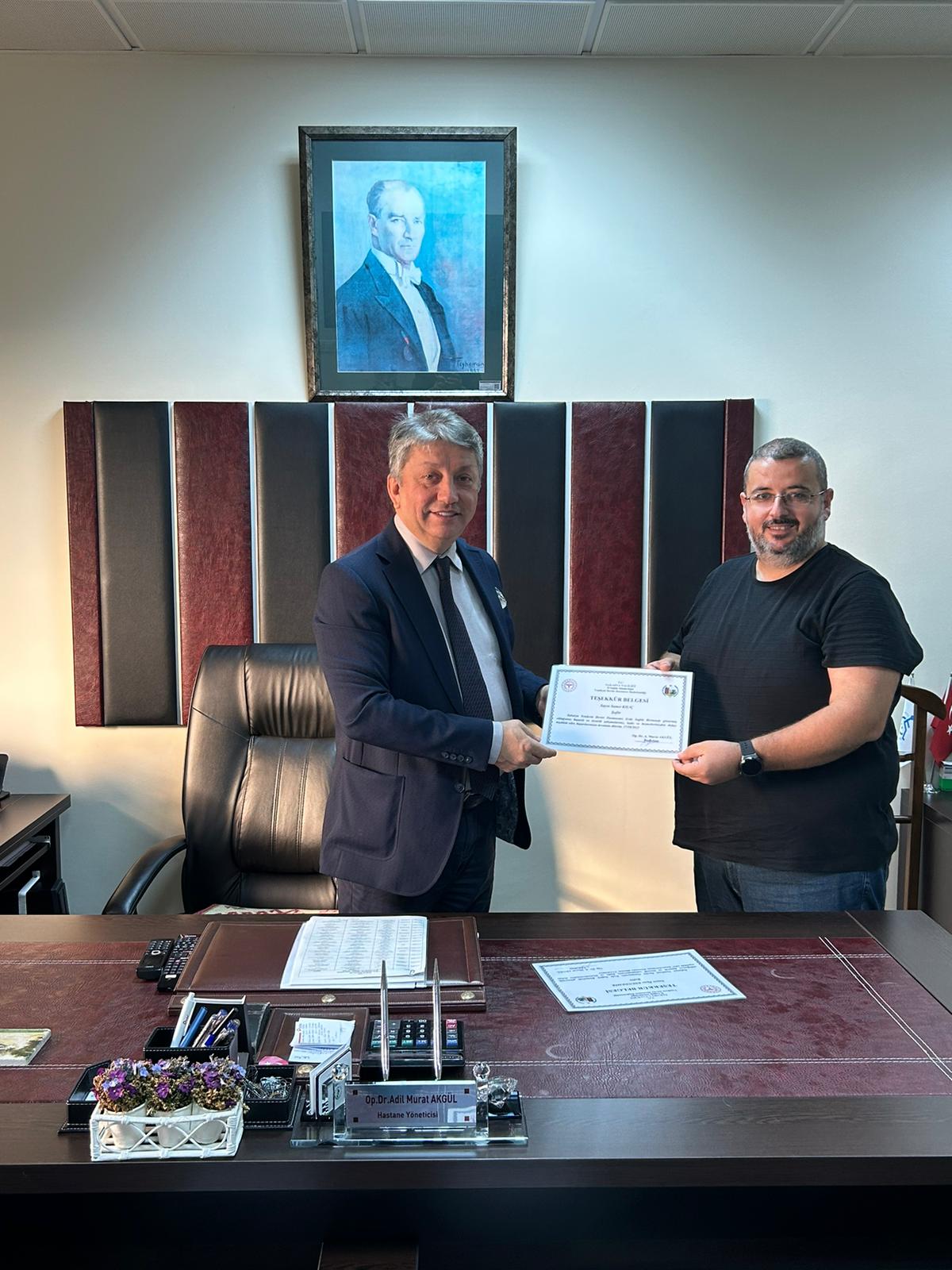 Yenikent ESH’ye teşekkür belgesi verildi İŞTE O KARELER..