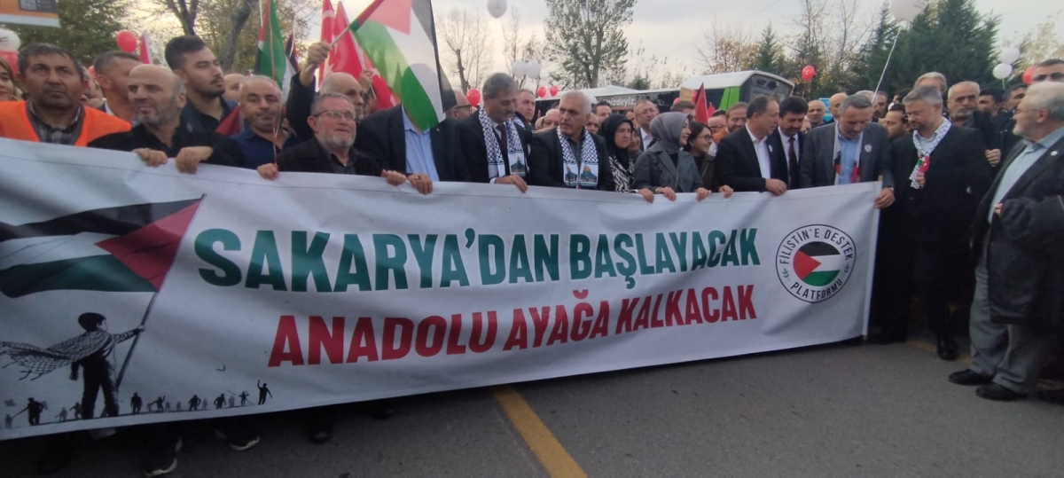 Sakarya'dan 'Filistin'e Özgürlük' yürüyüşüne Büyük Destek ( İŞTE O ANLARA AİT FOTOĞRAFLAR )