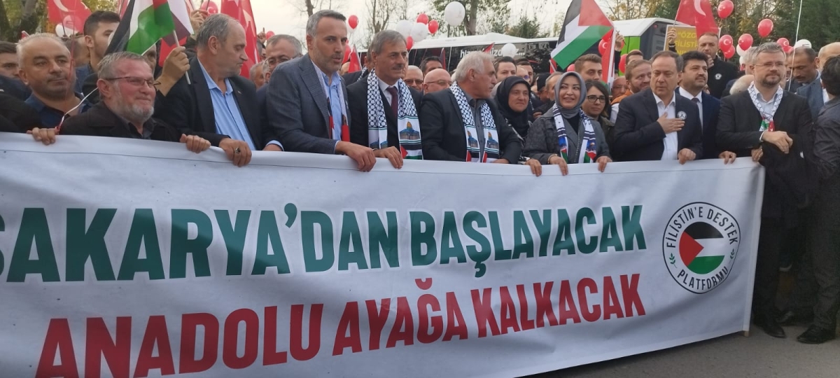 Sakarya'dan 'Filistin'e Özgürlük' yürüyüşüne Büyük Destek ( İŞTE O ANLARA AİT FOTOĞRAFLAR )