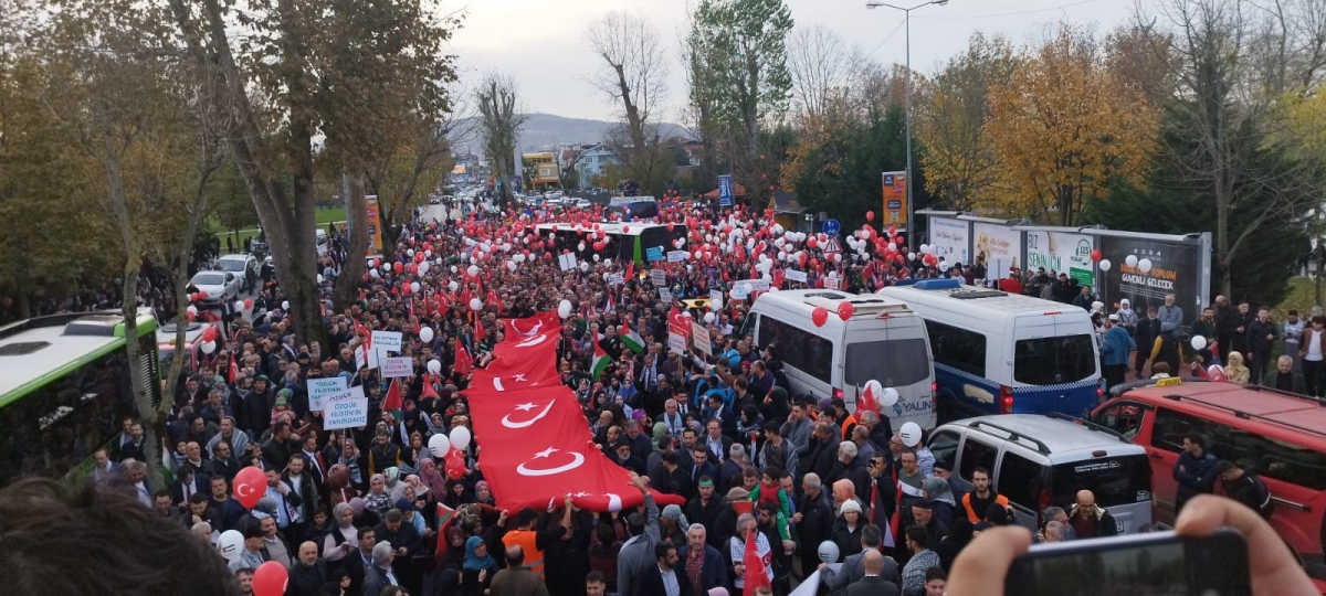 Sakarya'dan 'Filistin'e Özgürlük' yürüyüşüne Büyük Destek ( İŞTE O ANLARA AİT FOTOĞRAFLAR )