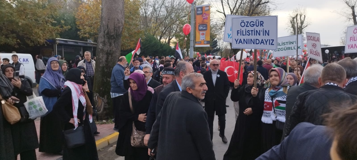 Sakarya'dan 'Filistin'e Özgürlük' yürüyüşüne Büyük Destek ( İŞTE O ANLARA AİT FOTOĞRAFLAR )
