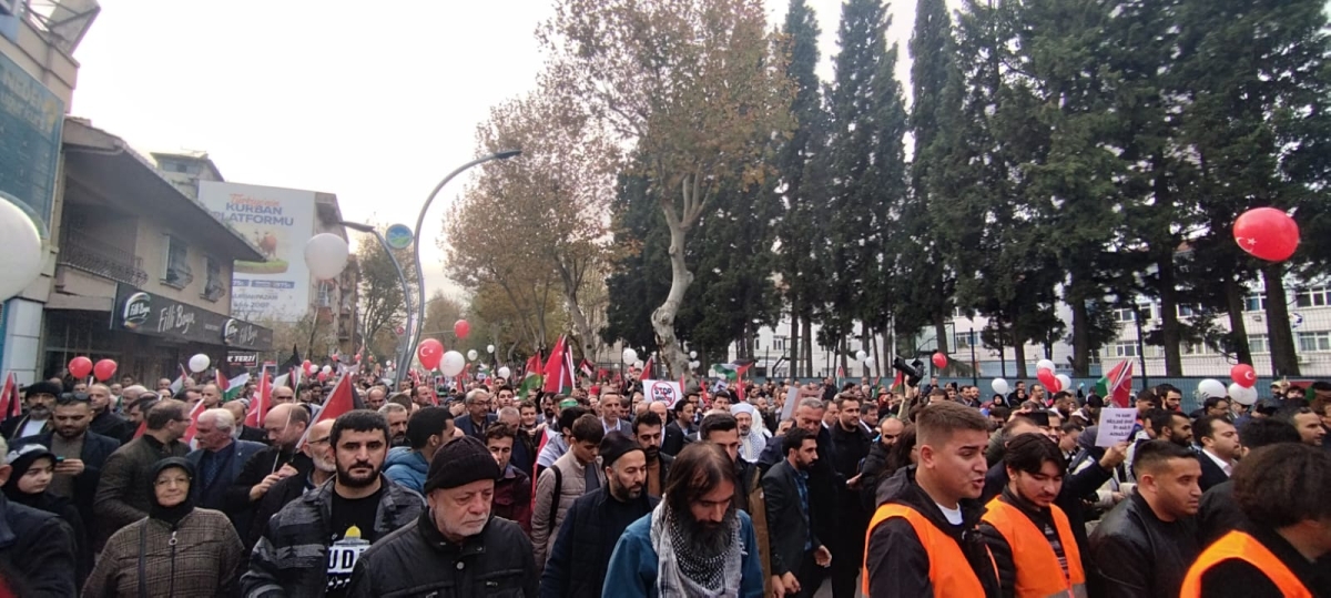 Sakarya'dan 'Filistin'e Özgürlük' yürüyüşüne Büyük Destek ( İŞTE O ANLARA AİT FOTOĞRAFLAR )