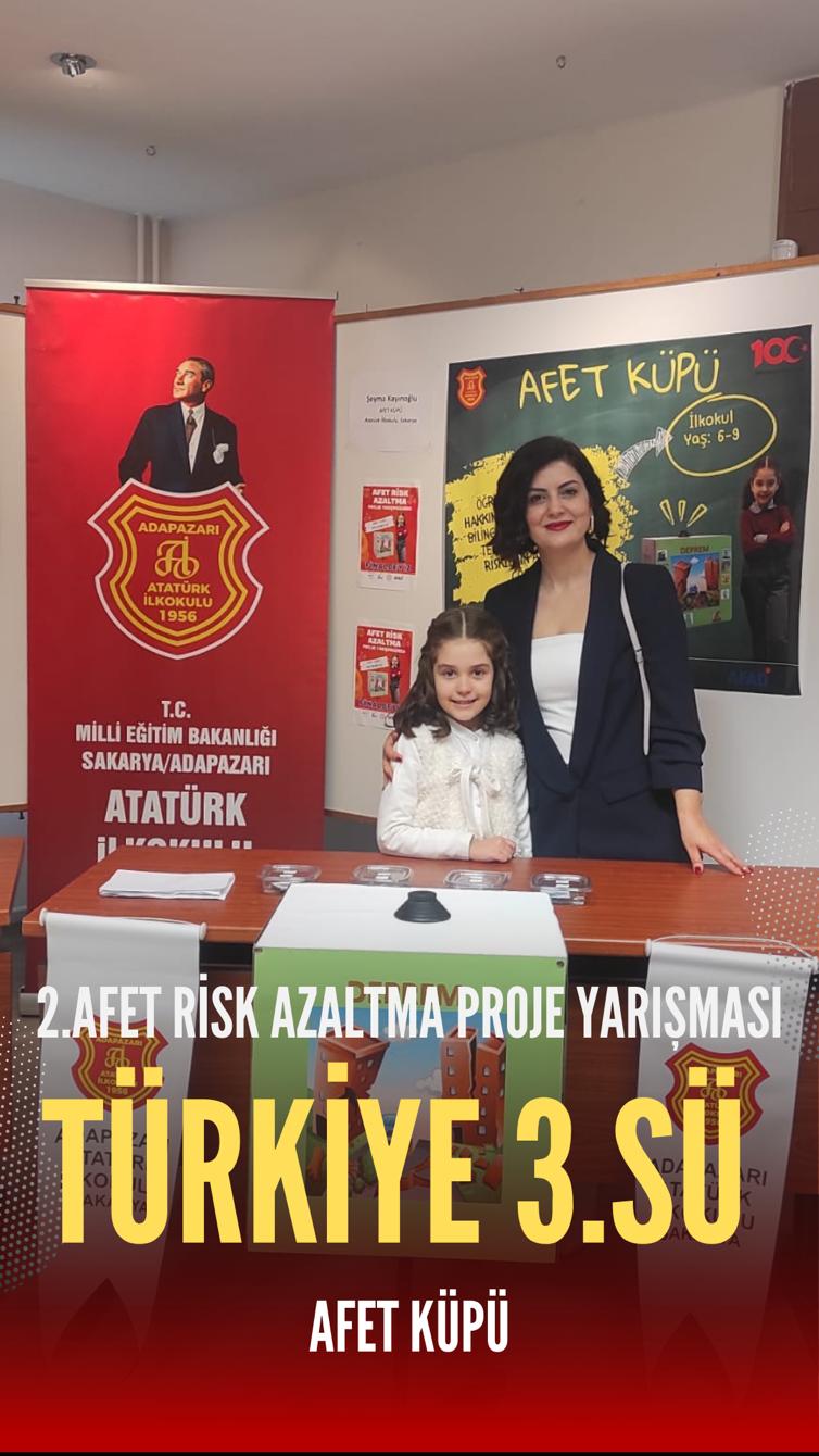 ULUSLARARASI PROJEDE ADAPAZARI’NDAN 3 TÜRKİYE DERECESİ