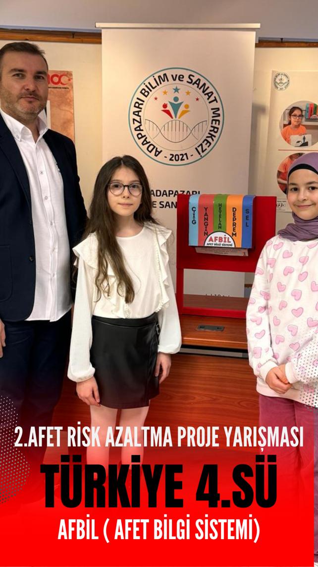 ULUSLARARASI PROJEDE ADAPAZARI’NDAN 3 TÜRKİYE DERECESİ
