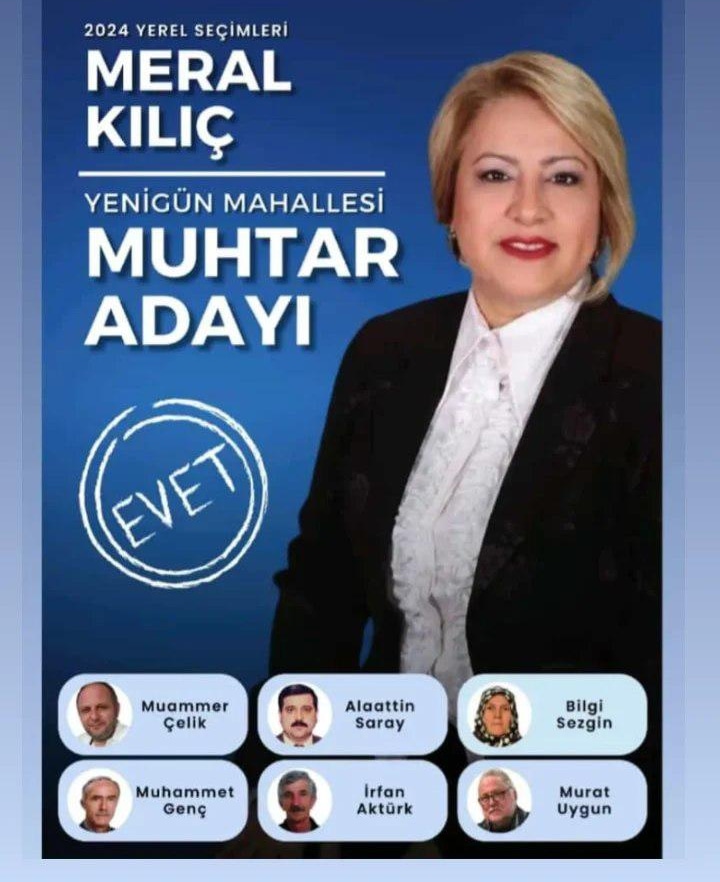 Sakarya İli Erenler İlçesine Bağlı, Yenigün Mahallesi Muhtar Adayı Meral Kılıç 'Ek İş Değil Tek İş'