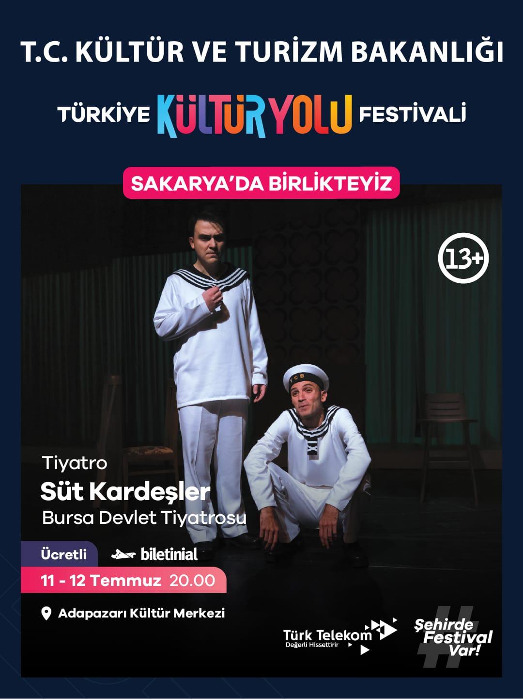 Sakarya Kültür ve Sanatla Şahlanıyor: Türkiye Kültür Yolu Festivali Başlıyor! Türkiye Kültür Yolu Festivali’nin dokuzuncu durağı olan Sakarya, 4-12 Temmuz tarihleri arasında dev bir kültür-sanat şölenine ev sahipliği yapmaya