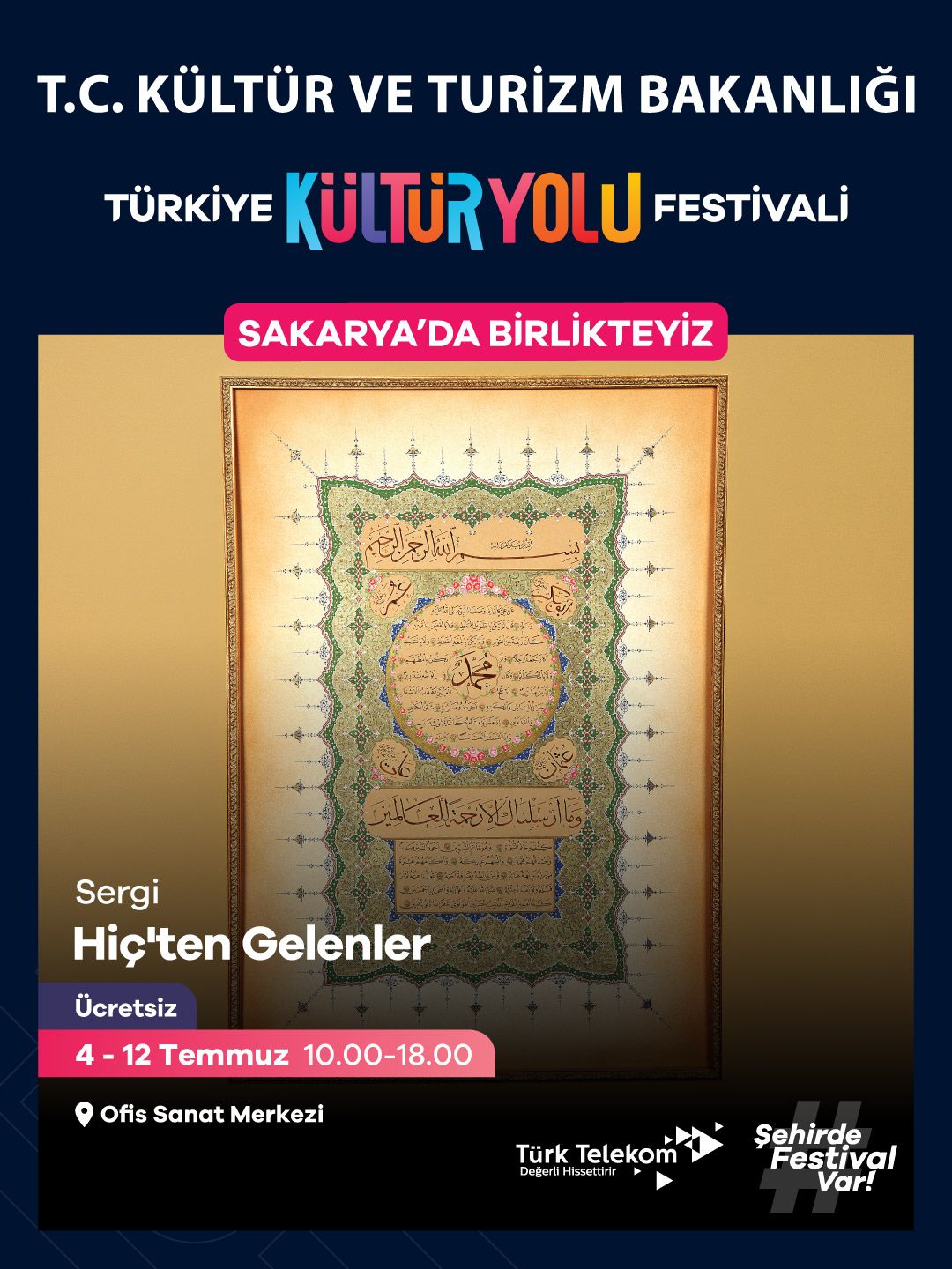 Sakarya Kültür ve Sanatla Şahlanıyor: Türkiye Kültür Yolu Festivali Başlıyor! Türkiye Kültür Yolu Festivali’nin dokuzuncu durağı olan Sakarya, 4-12 Temmuz tarihleri arasında dev bir kültür-sanat şölenine ev sahipliği yapmaya