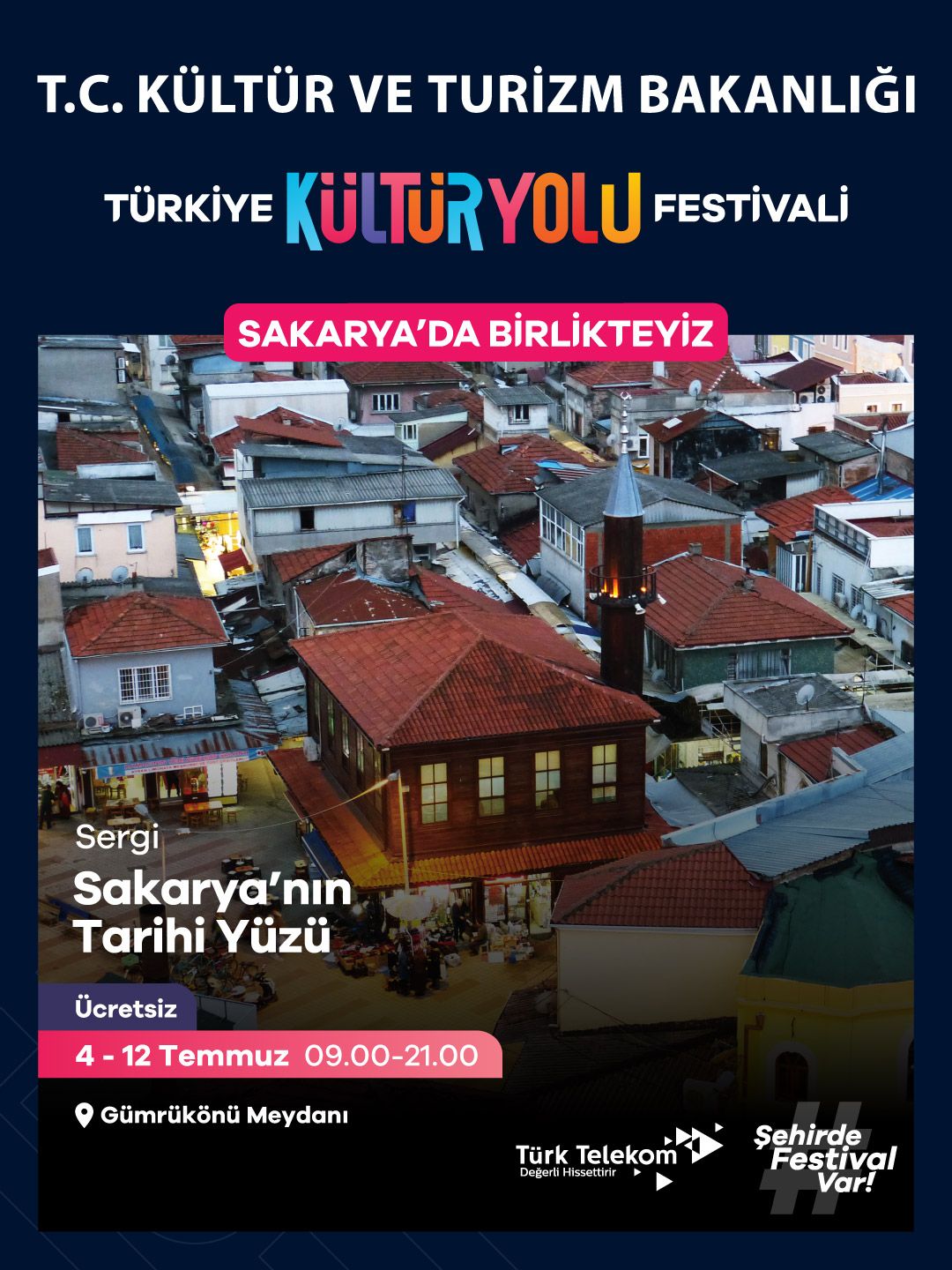 Sakarya Kültür ve Sanatla Şahlanıyor: Türkiye Kültür Yolu Festivali Başlıyor! Türkiye Kültür Yolu Festivali’nin dokuzuncu durağı olan Sakarya, 4-12 Temmuz tarihleri arasında dev bir kültür-sanat şölenine ev sahipliği yapmaya