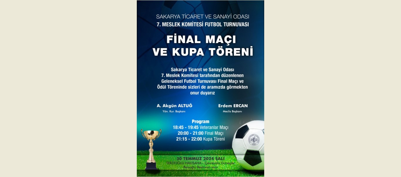 SATSO 7. Meslek Komitesi Futbol Turnuvası Final Maçı ve Kupa Töreni'ne hazır