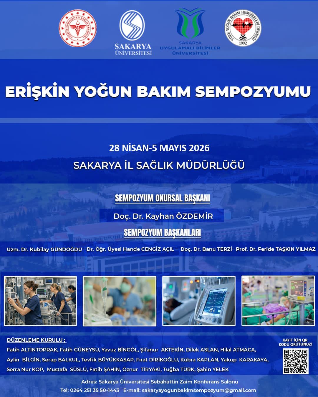 SAKARYA’DA DEV ORGANİZASYON: ERİŞKİN YOĞUN BAKIM SEMPOZYUMU BAŞLIYOR!