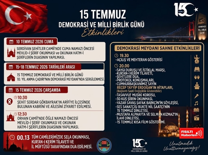 MİLLİ İRADENİN 10. YILI: SAKARYA’DA 15 TEMMUZ DESTANI TEKRAR YAŞANACAK