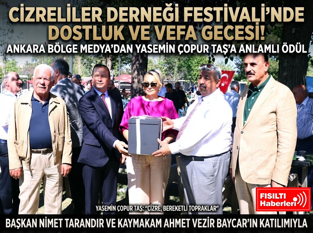 ANKARA BÖLGE MEDYA GAZETESİ YAZI İŞLERİ MÜDÜRÜ, BAŞARILI İŞ KADINI VE SİYASETÇİ YASEMİN ÇOPUR TAŞ’A ANLAMLI PLAKET!