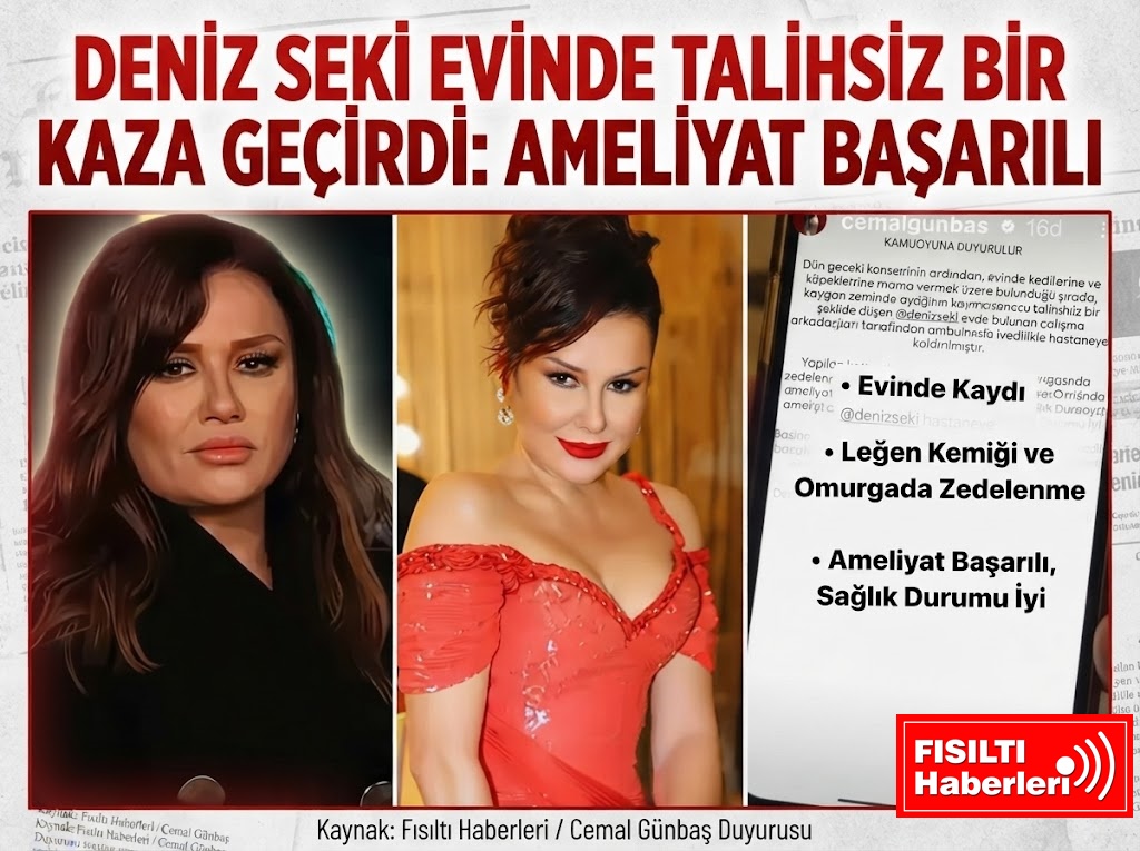 Ünlü Şarkıcı Deniz Seki'den Kötü Haber: Evinde Talihsiz Bir Kaza Geçirdi! Ameliyat Sonrası İlk Açıklama Geldi