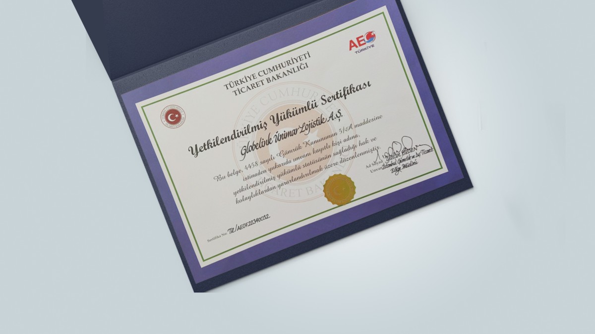 Globelink Ünimar Yetkilendirilmiş Yükümlü Sertifikası Aldı!