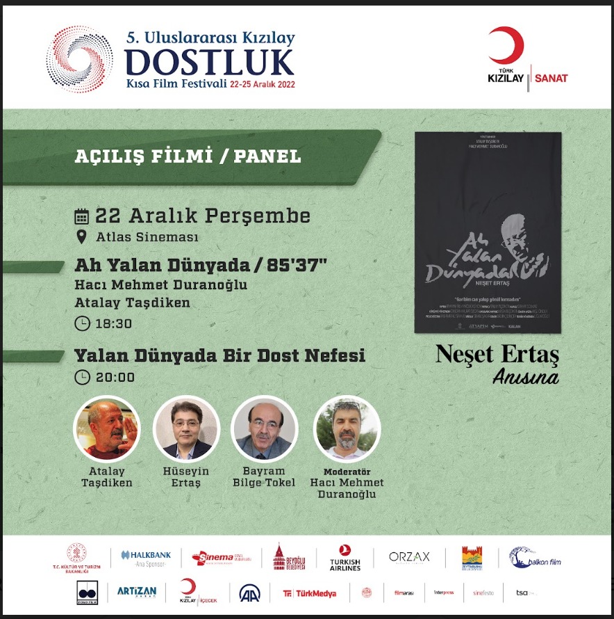 Kızılay Dostluk Kısa Film Festivali ‘Neşet Ertaş’ ile açılıyor
