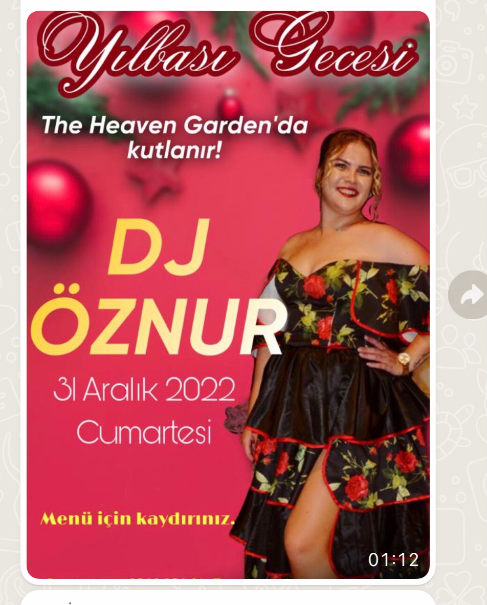 Yılbaşı Gecesi The Heavan Garden'da Kutlanır, 2022 Elveda, 2023 HOŞGELDİN.