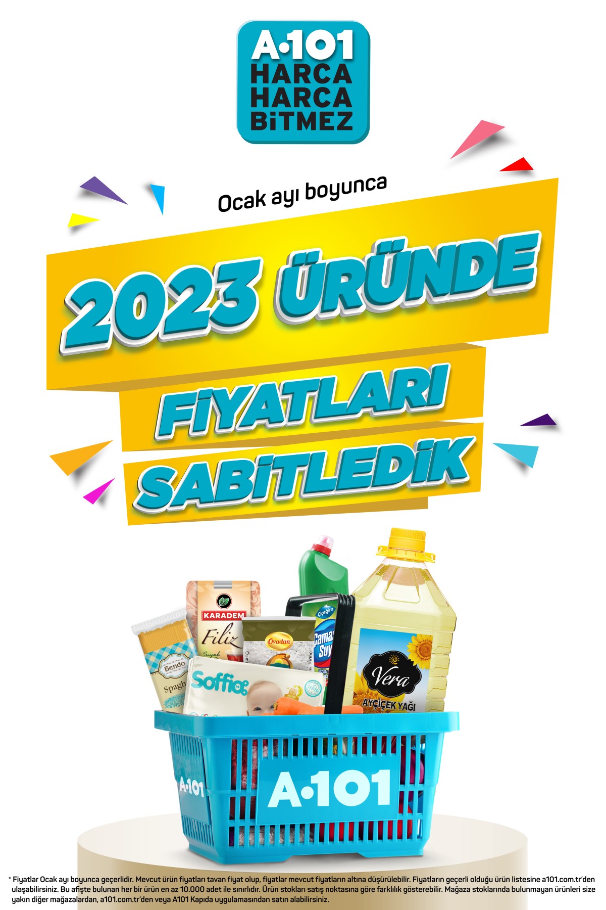 A101, 2023 Ürünün Fiyatlarını Sabitleyerek  Yeni Yıla Merhaba Diyor