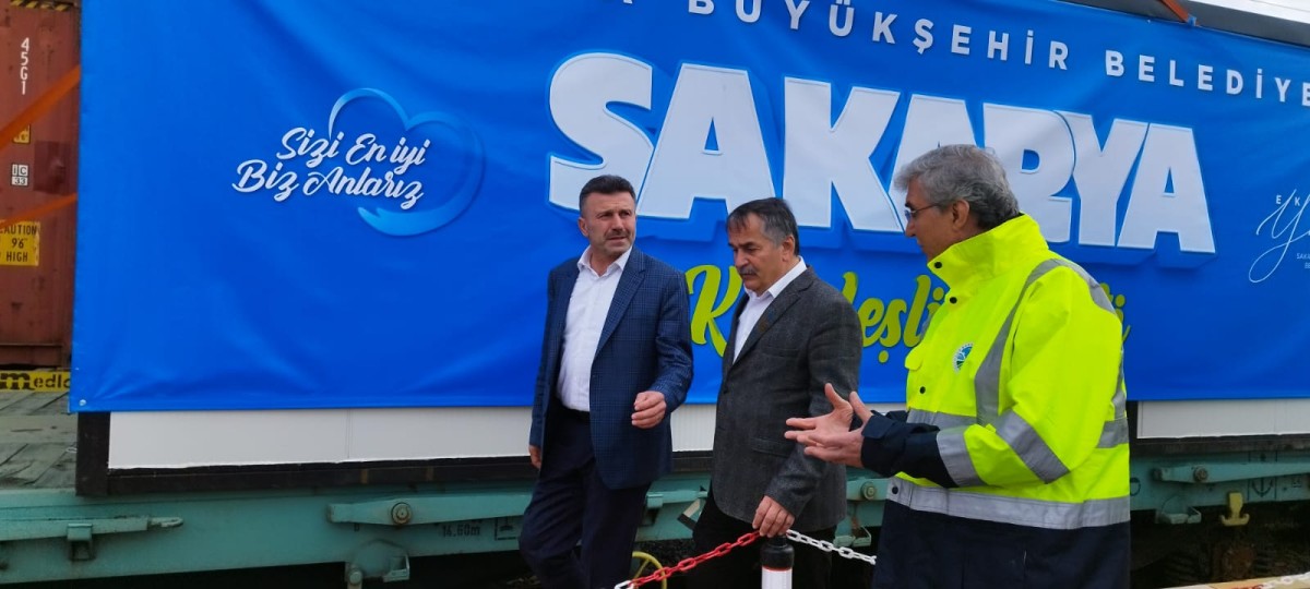 Sakarya Kardeşlik Kenti için ilk konteynerler İskenderun’a yola çıktı