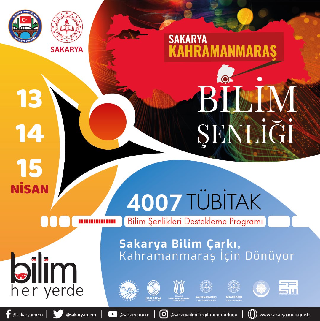 Sakarya MEM’den Kahramanmaraş'taki Öğrenciler İçin Bilim Şenliği