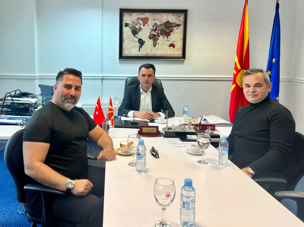 Murat Hançer , Kuzey Makedonya Başbakanlık Müsteşarı Muhittin Kahveci'yi ziyaret etti!