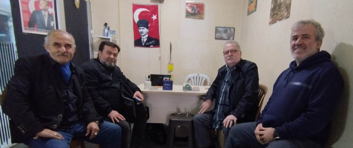 Başkan Vekili Murat Uygun Gazeteci Sedat Balta Duayen Gazeteci Muhittin Güven'e nezaket ziyareti