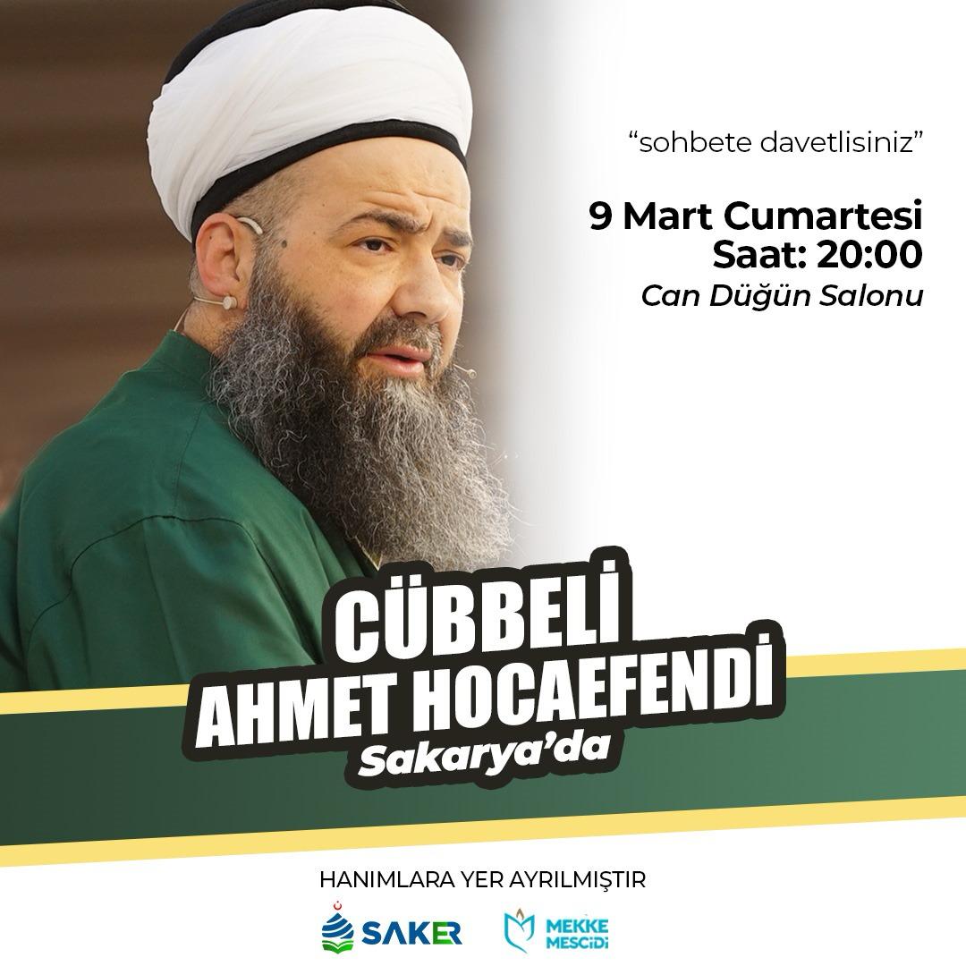 Cübbeli Ahmet Hoca Bu Gün Sakarya'da