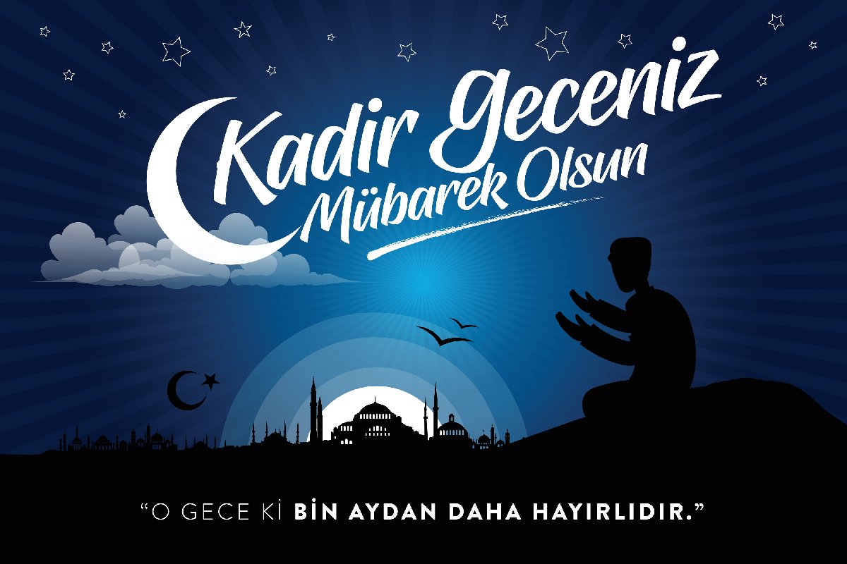 KADİR GECESİ ليلة القدر Kur’ân-ı Kerîm’in indirildiği mübarek gece bugün idrak edilecek
