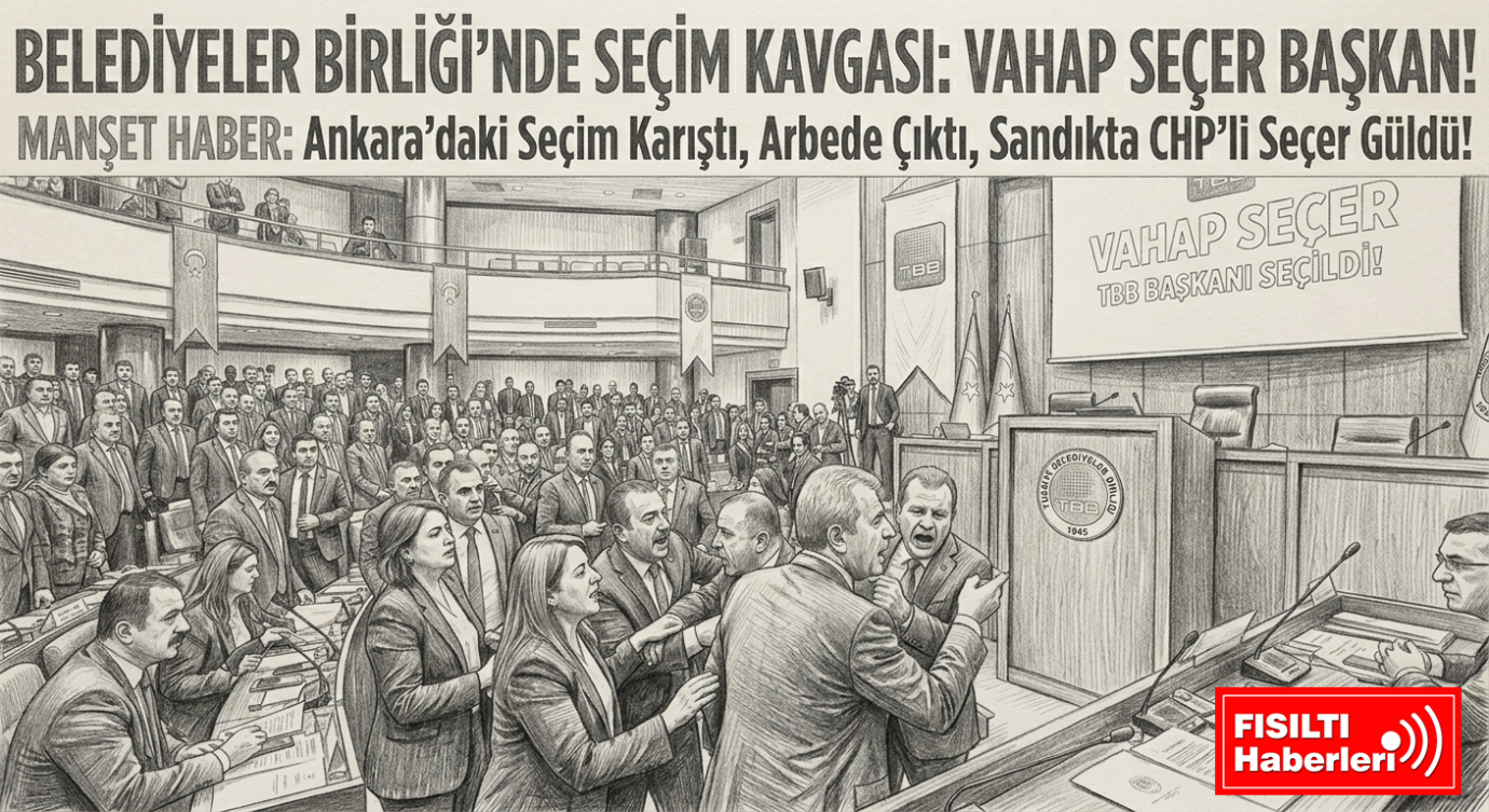 BELEDİYELER BİRLİĞİ’NDE SEÇİM KRİZİ: TANSİYON YÜKSELDİ, KAVGA ÇIKTI, YENİ BAŞKAN VAHAP SEÇER OLDU!