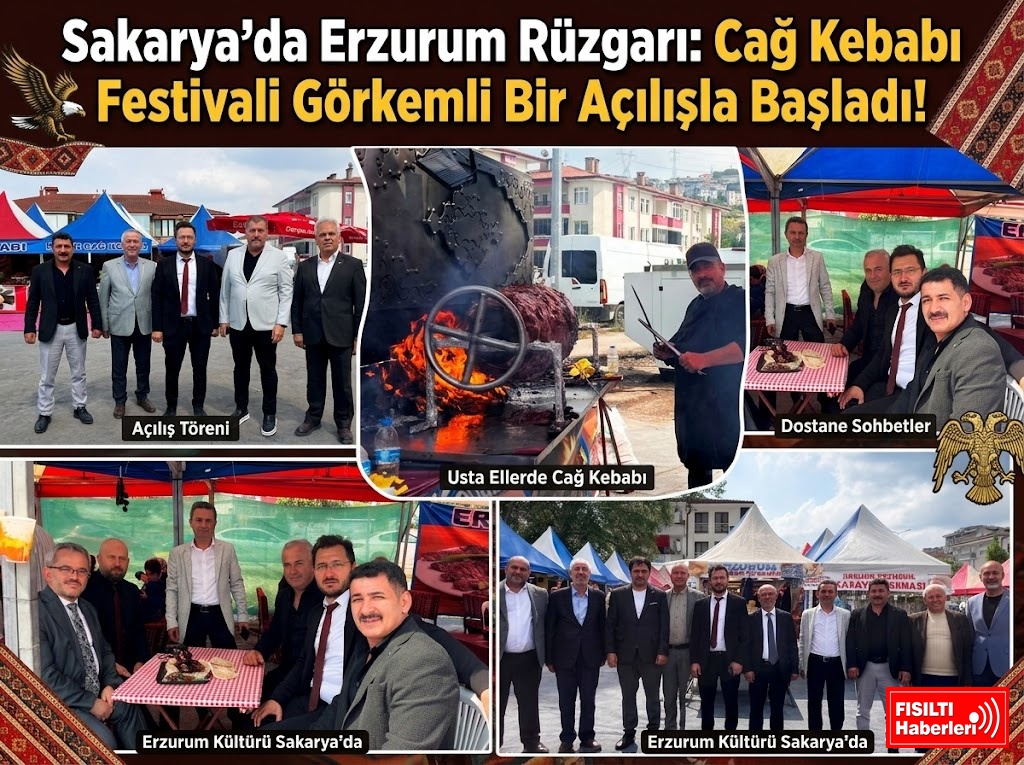 Sakarya’da Erzurum Rüzgarı: Cağ Kebabı Festivali Görkemli Bir Açılışla Başladı!
