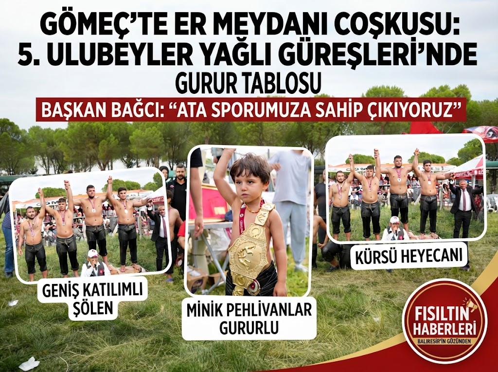 GÖMEÇ'TE ER MEYDANI SALLANDI: 5. ULUBEYLER YAĞLI GÜREŞLERİ'NDE NEfes KESen MÜCADELELER!