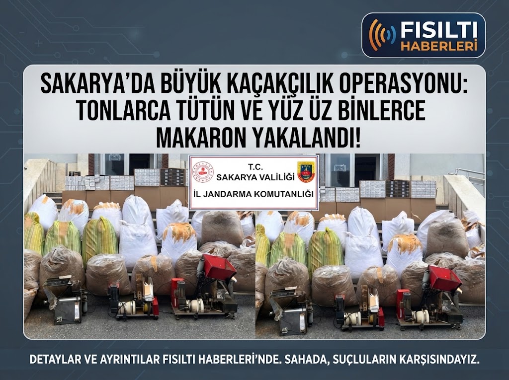 Sakarya'da Büyük Kaçakçılık Operasyonu: Binlerce Makaron ve Tonlarca Tütün Ele Geçirildi!