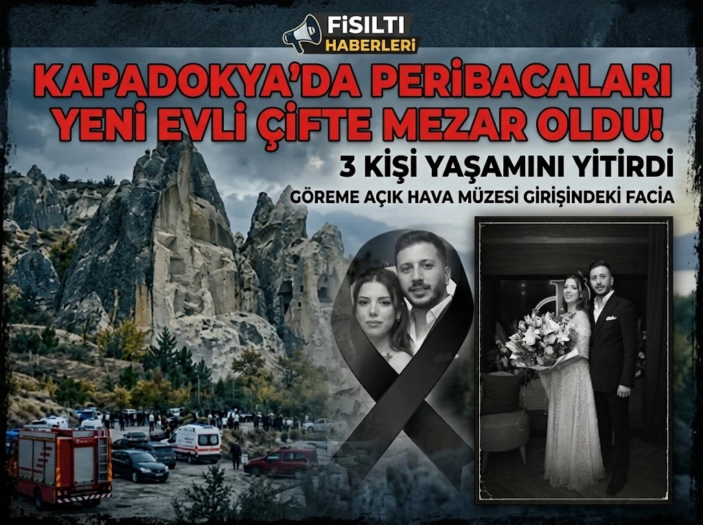 KAPADOKYA'DA KORKUNÇ FACİA! PERİBACASINDAN KOPAN DEV KAYA PARÇALARI CAN ALDI: 3 ÖLÜ, 5 YARALI!