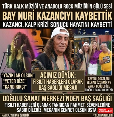 MÜZİK DÜNYASININ ACI KAYBI: Türk Halk Müziği ve Anadolu Rock’ın Güçlü Sesi Bay Nuri Kazancı Hayatını Kaybetti!