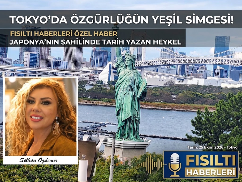TOKYO’DA ÖZGÜRLÜĞÜN YEŞİL SİMGESİ! JAPONYA SAHİLİNDE TARİH YAZAN HEYKEL