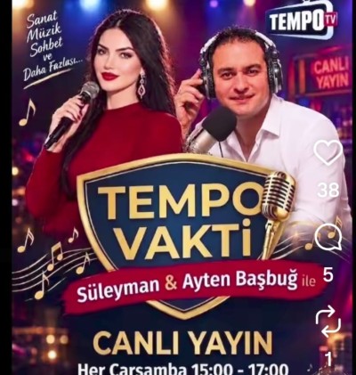 TEMPO TV’DE GÜNDEM YARATACAK BULUŞMA!  EKRANLARIN SEVİLEN PROGRAMI ‘SÜLEYMAN KASAP İLE TEMPO VAKTİ’NE SELHAN ÖZDEMİR KONUK OLUYOR